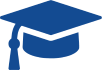 Student graduation hat icon