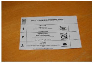 Ballot paper