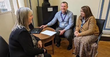 Sue Little, Community Engagement Officer PCC;  Peter Griffiths, Programme Manager PCC; Cllr Zafar Coupland, The Sahara Centre