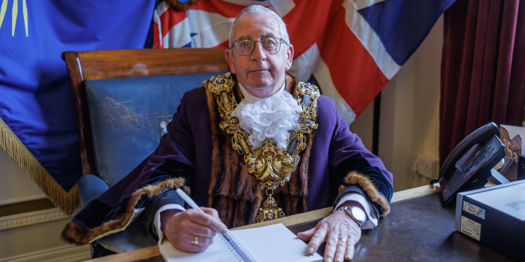 New Mayor or Preston Philip Crow in the Mayors parlour