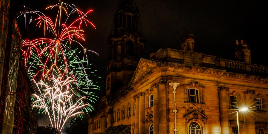 Fireworks over the Flag Market