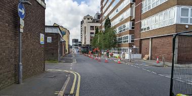 Old Vicarage road works