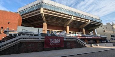 Outside image of the Guild Hall Preston promoting the new Guild Lounge