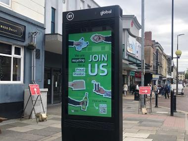 PCC Join Us Recycling digital billboard