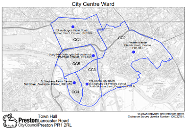 The Map of the City Centre Ward.