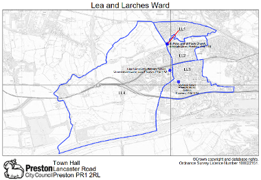 The map of Lea and Larches Ward