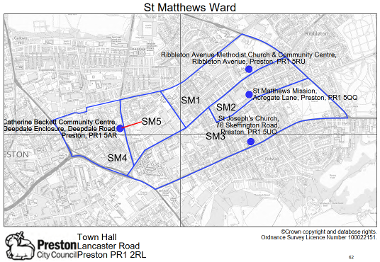 The map of St Matthews ward