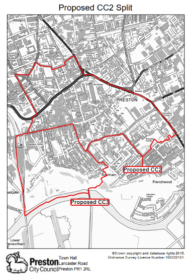 A map of the Proposed CC2 Split