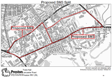 A map of the Proposed SM3 Split