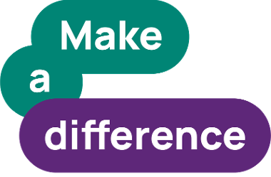 A logo that says make a difference, promotion from the LGA.