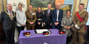 PCC councillors and Armed Forces members re-sign The Armed Forces Covenant