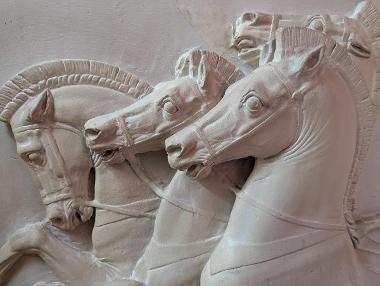 Stone horses of the Alexander Frieze.