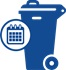 Wheeled bin and calendar Wheeled bin and calendar