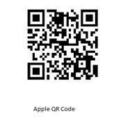 A picture of the Apple QR code