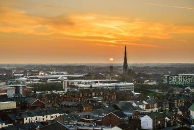 Preston city skyline