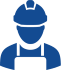 Person in a hard hat icon