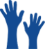 Hands in the air for volunteering