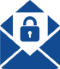 Envelope with padlock