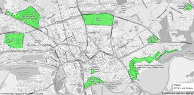 Location of all eight strategic sites in Preston